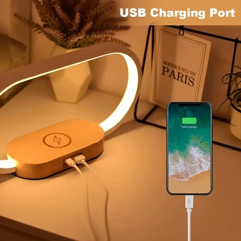 Wireless Charger Pad with Lamp and Clock