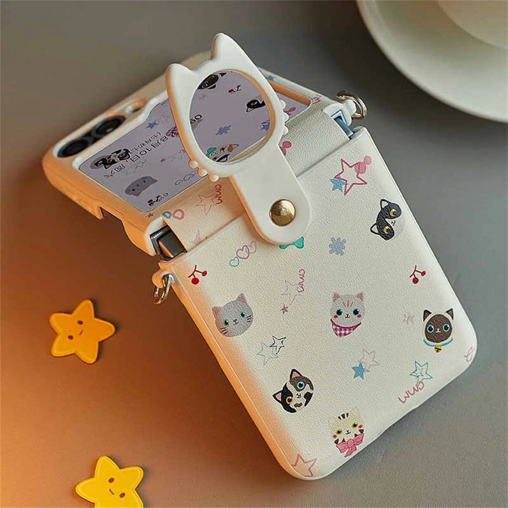 Luxury Cute Z Flip Case with Ring Holder