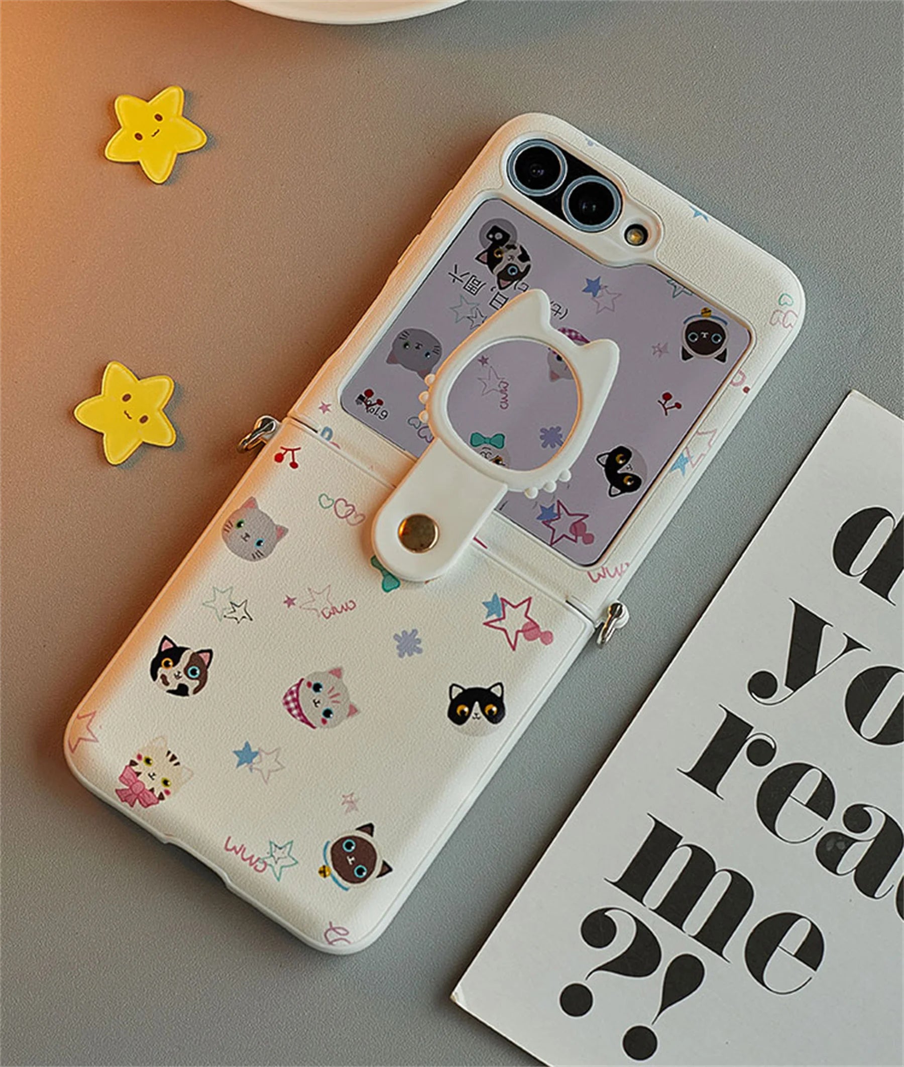 Luxury Cute Z Flip Case with Ring Holder