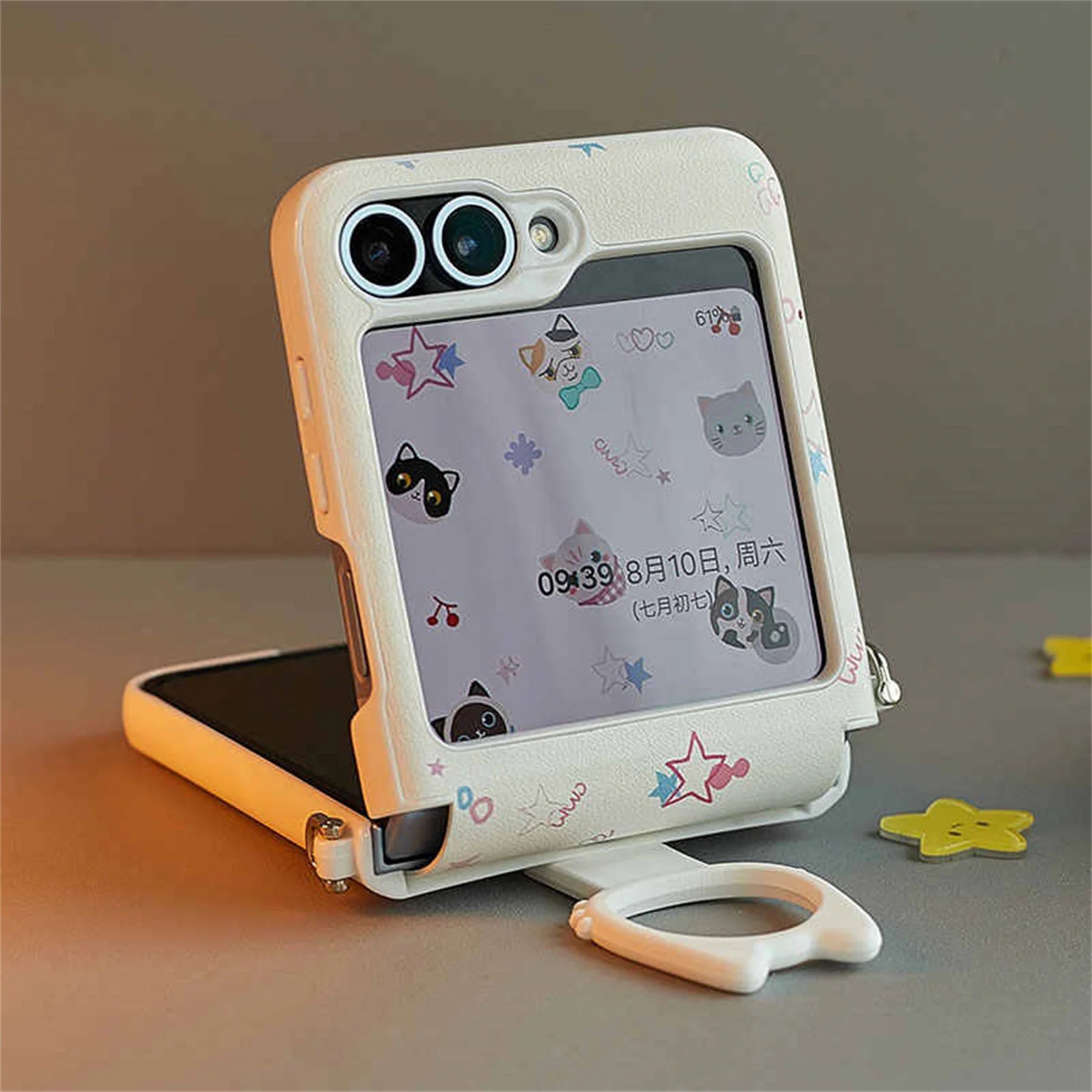Luxury Cute Z Flip Case with Ring Holder