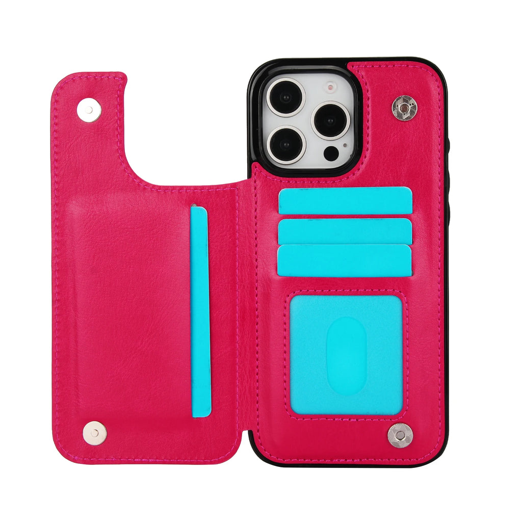 Luxury iPhone Wallet Case with Stand