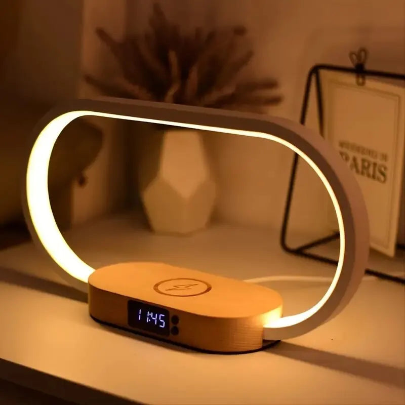 Wireless Charger Pad with Lamp and Clock