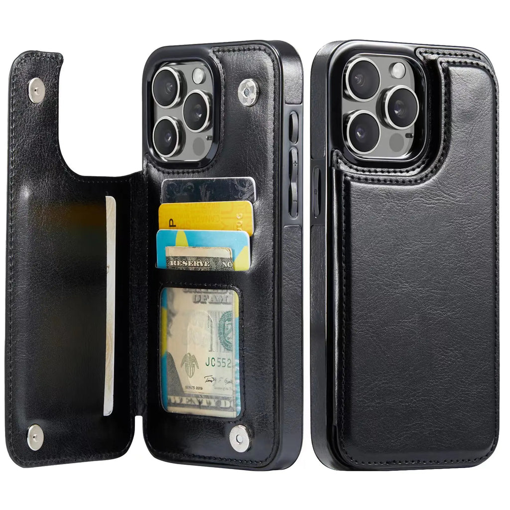 Luxury iPhone Wallet Case with Stand