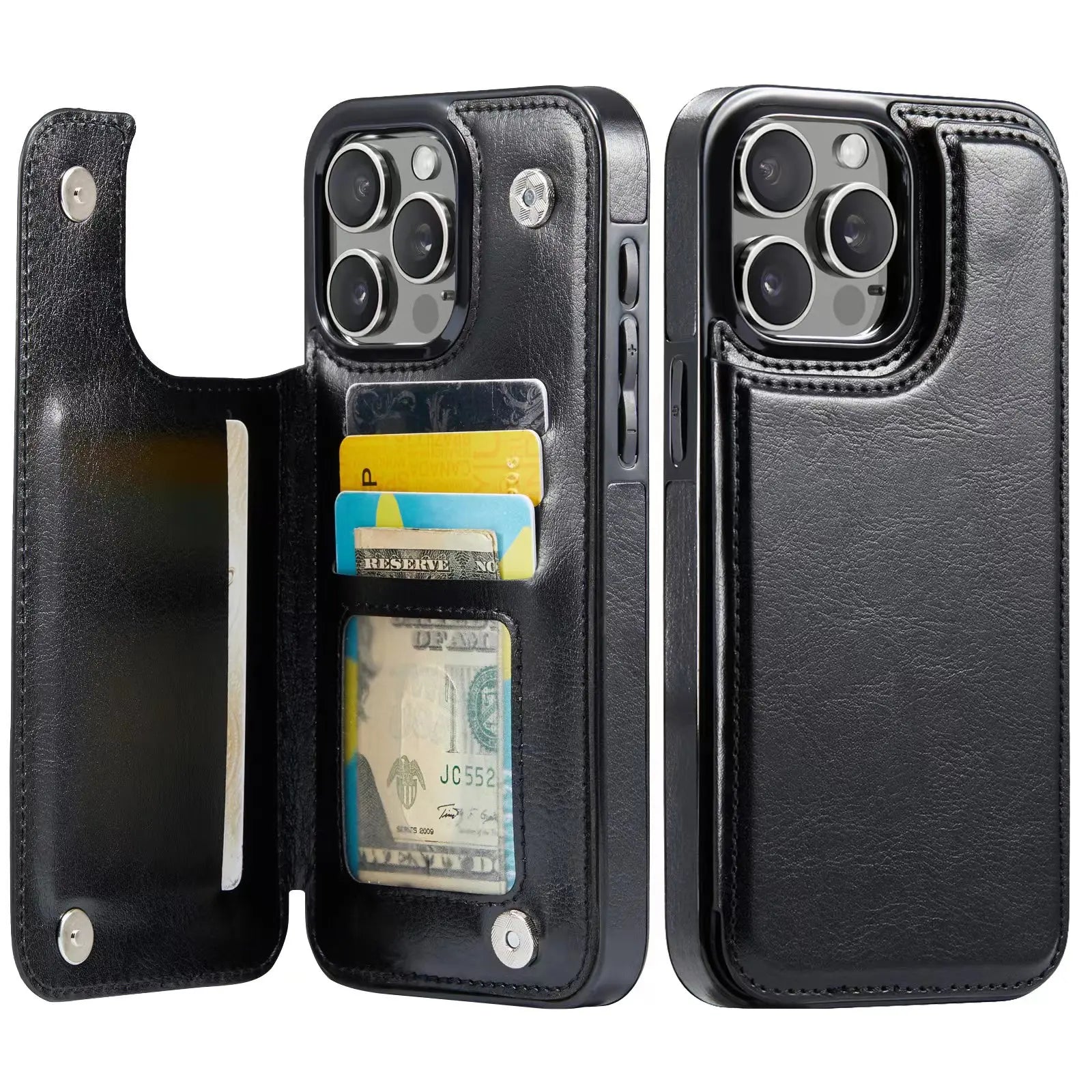 Luxury iPhone Wallet Case with Stand
