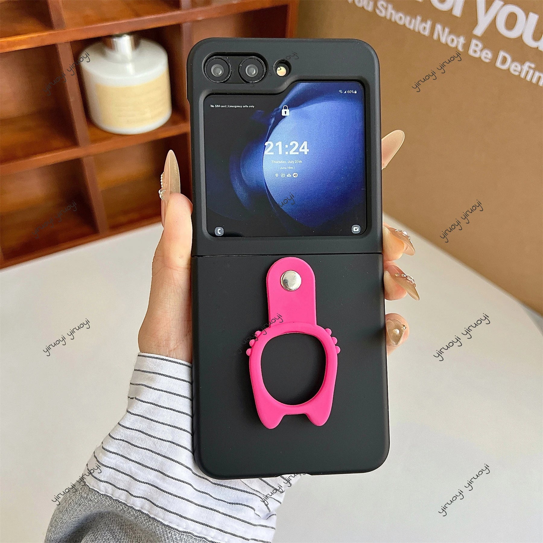 Luxury Cute Z Flip Case with Ring Holder