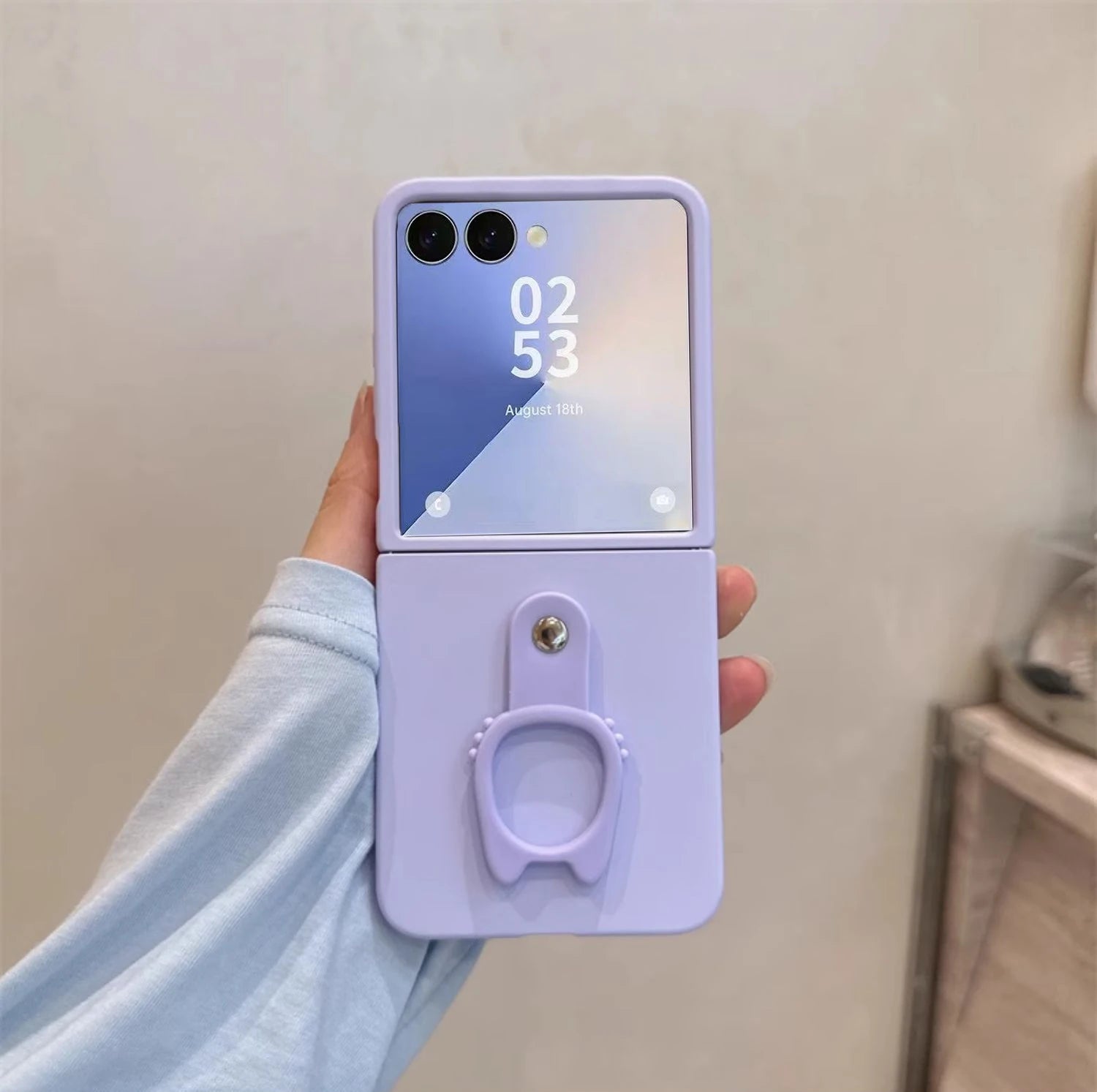 Luxury Cute Z Flip Case with Ring Holder