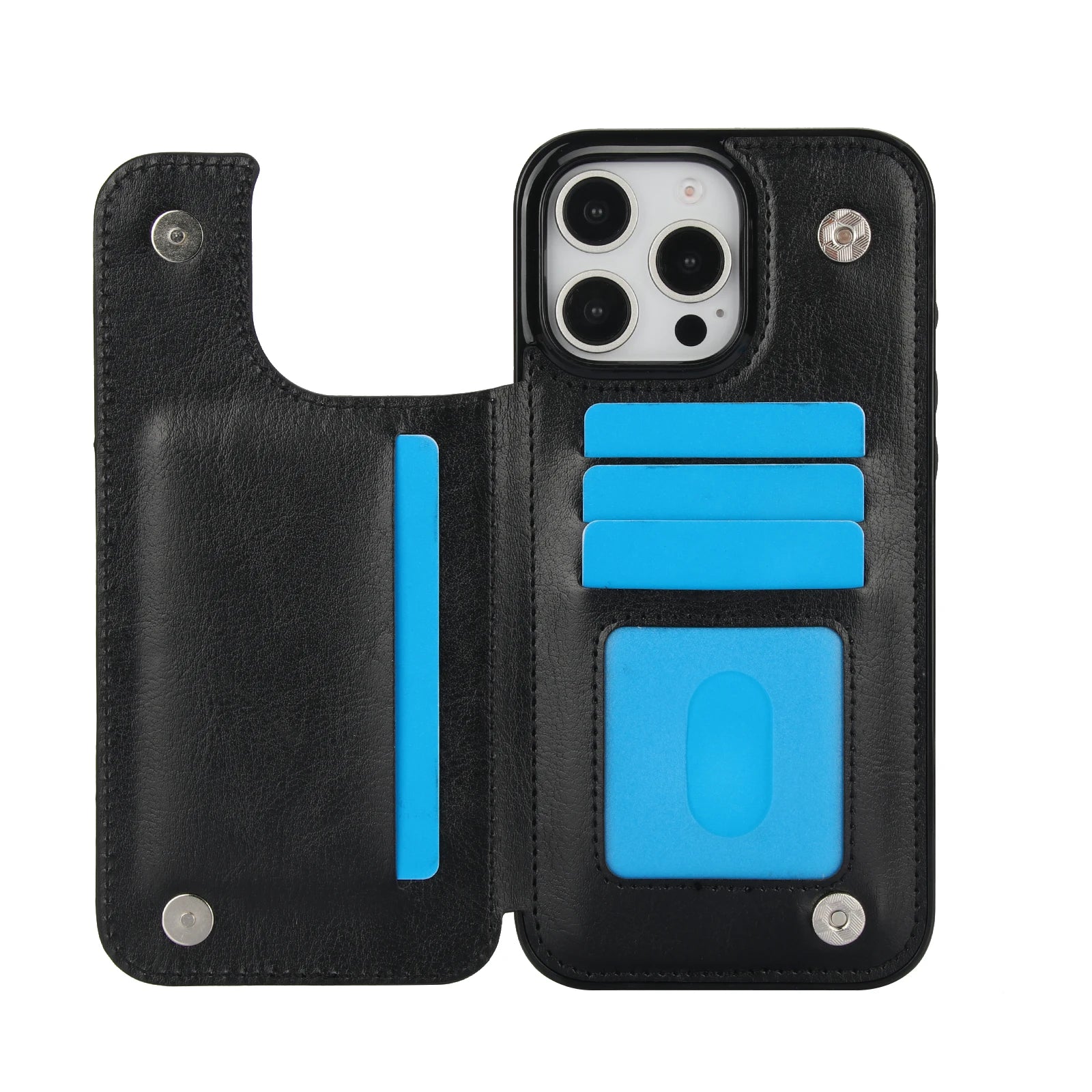Luxury iPhone Wallet Case with Stand
